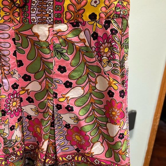 Cabi Asbury  A-Line Skirt with Pink and Green Floral Design NWOT #DO185 - Picture 5 of 10